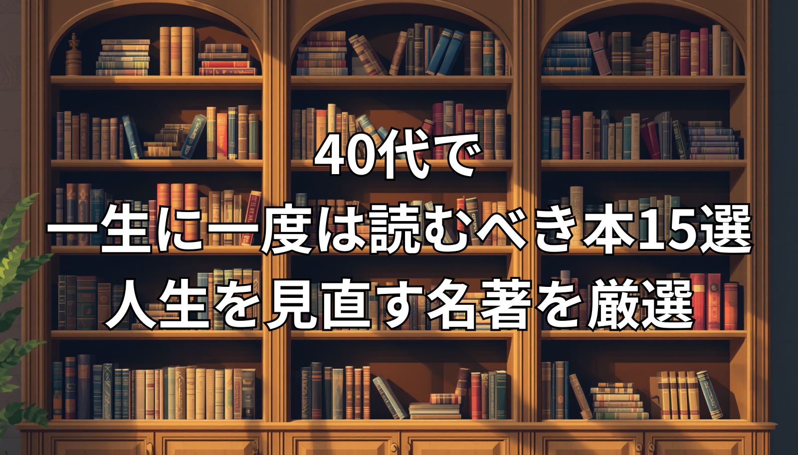 40代で一生に一度は読むべき本15選|人生を見直す名著を厳選